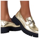 Женская обувь Moccasins вставлена ​​модную стабильную платформу для пряжки R 38