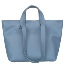 Кожаная сумка Vezze Carriola синего цвета