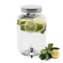 Стеклянная БАНКА С КРАНОМ для воды, большая емкость, ЛИМОНАДНАЯ БАНКА 4л Griffo