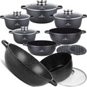 НАБОР МРАМОРНЫХ ГОРШКОВ СКОВОРОДА НАБОР ИНДУКЦИОННЫХ ГОРШКОВ