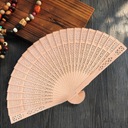 Bambusowy wachlarz drewniany ażurowy składany DIY taniec ślub przyjęcie Model drewniany