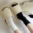 3/5 párov Dámske Bavlnené Voľné Ponožky Knitting Solid Názov farby výrobcu W034-haikxyhl