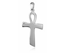 БОЛЬШОЙ ГЛАДКИЙ ЕГИПЕТСКИЙ МУЖСКОЙ КРЕСТ АНК СЕРЕБРЯНЫЙ
