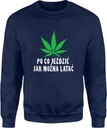 BLUZA MARIHUANA THC CBD Z NADRUKIEM MĘSKA ROZM S BEZ KAPTURA