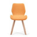 Čalouněná textilní židle SJ.0159 do obývacího pokoje 4 kusy Oranžová Značka Akord