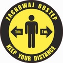 Напольные наклейки СОХРАНЯЙТЕ БЕЗОПАСНУЮ ДИСТАНЦИЮ