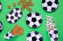 Бумажные стаканчики и тарелки футбол на день рождения с ЭКО футбольным мячом