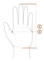 Hrubé zateplené rukavice s hmatovým kožúškom Dĺžka krátka