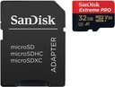 Karta EXTREME PRO microSD 32GB 100/90/U3 A2 (November 2023) Kapacita karty 32 GB