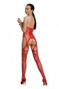 ECO BS013 red - czerwony bodystocking Skład materiałowy 83% nylon 17% elastan