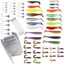 НАБОР ПРИМАНКИ + КОРОБКА 71 элемент Рипперы, твистеры, поводковые головки