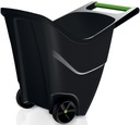 САДОВАЯ тачка, ЛЕГКАЯ, ПЛАСТИКОВАЯ, ПРОЧНАЯ, ДВУХКОЛЕСНАЯ, ЧЕРНАЯ, 85л