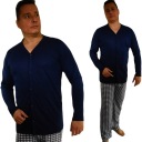 Мужская пижама / с длинным рукавом / длинные брюки / хлопок / теплый подарок