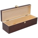 Коричневая деревянная шкатулка для вина в декупаже