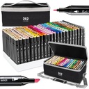 Маркеры 262 цвета, фломастеры двусторонние.