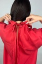 Košeľa Debi Minouu so zaväzovaním na chrbte červená Dominujúci materiál viskóza