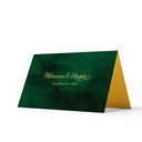 Зелено-золотые свадебные открытки 