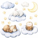 НАКЛЕЙКИ НА СТЕНУ ДЛЯ ДЕТЕЙ, ЖИВОТНЫХ, ОБЛАКА