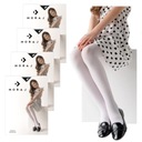 4 ДЕТСКИХ БЕЛЫХ КОЛГОТКИ, микрофибра, 40 DEN MORAJ, размеры 140–146