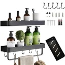 2 ШТ. САМОКЛЕЯЩИЕСЯ ПОДВЕСНЫЕ ПОЛКИ LOFT НАСТЕННЫЕ ДЛЯ ВАННОЙ КОМНАТЫ ДЛЯ ДУША