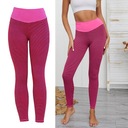 Dámske textúrované nohavice na jogu s vysokým pásom Gym Legíny na cvičenie Fitness S ružové Kód výrobcu Does not apply