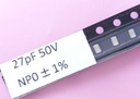 [20шт] 27пФ 50В 1% SMD конденсатор 0805 NP0 HQ