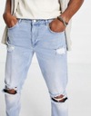 Asos Design kqa spodnie zwężane ripped niebieskie jeans W32/L34 Marka inna