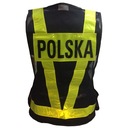 Safe Vest, светоотражающий сетчатый жилет с надписью POLSKA L, регулируемый с помощью липучки.