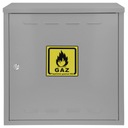 Газовый шкаф коробка 35x35x25 серой с спиной
