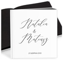 Гостевая книга на свадьбу VELVET, черные открытки и элегантные открытки с именами