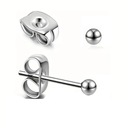 СЕРЕБРЯНЫЕ СЕРЬГИ-ШАРИКИ, ХИРУРГИЧЕСКАЯ СТАЛЬ, ШПИЛЬКИ 2 ММ.