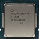 Процессор Intel Core I3 10100 4X3,6 ГГц 6 МБ UHD 630 4K LGA 1200 + ОХЛАЖДЕНИЕ