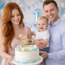 Прикраса на 1 ДЕНЬ НАРОДЖЕННЯ рік золотий топпер для торта ПЕРСОНАЛІЗАЦІЯ ім'я