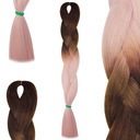 Włosy Syntetyczne Henlon Proste Na Warkoczyki Ombre Brąz Różowy 60cm #AS107