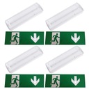 4 светодиодных светильника аварийной эвакуации EXIT для нижнего этажа