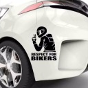 STICKER RESPECT FOR BIKERS - MOTOCYKLISTA BLACK  photo 7
