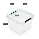 Квадратная коробка объемом 32 л с крышкой SimpleStore 1622