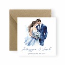 ZAPROSZENIA NA ŚLUB ŚLUBNE WESELE GRANATOWE NIEBIESKIE KWIATOWE