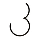 Черный Clycker Ring Stal 316L 0,8/6 мм