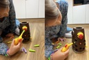 MAGNETICKÁ HRA KŔMIŤ VTÁČIKA MONTESSORI ĎATEĽ Výška produktu 19 cm