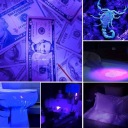 ЛІХТАРИК UV ULTRAVIOLET LED (СВІТЛОДІОД) АЛЮМІНІЄВА BATERYJNA PORECZNA WYTRZYMALA 395NM  (17697415038) фото min 9