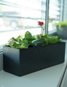 kvetináč Box Kvetináč čierny dlhý 30cm terasa balkón parapet nepraská Dĺžka 30 cm