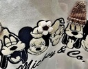 MD krémová béžová voľná mikina Mickey Mouse výšivka | M Dominujúci vzor zvierací