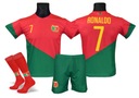 RONALDO strój piłkarski + getry PORTUGALIA r. 140
