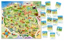 VZDELÁVACIE Puzzle Mapa Poľský 100 el + 28 el Značka Castorland