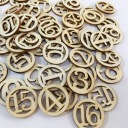 50 ШТ. ДЕРЕВ'ЯНІ ЦИФРИ ДЛЯ ДЕКОРУ, ВИРІЗКИ ДЛЯ РЕМЕСЕЛ, ДЕРЕВ'ЯНІ ПРИКРАСИ