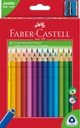 ЦЕНСИЛЬНЫЕ ТРЕУГОЛЬНЫЕ JUMBO 30 ЦВЕТОВ + ТОЧИЛКА FABER-CASTELL оригинал