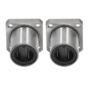 LMK20UU 2ШТ LINIOWE ПІДШИПНИК KULKOWE 20MM ОТВІР KWADRATOWY КОМІР 42MM ДОВЖИНА  фото 9