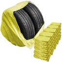 Желтые большие мешки для шин из ПВД на колесах 100х100см 160л Толщина 35мкм 500шт