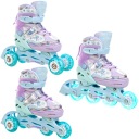 Роликовые коньки 3в1 регулируемые RAVEN Isla Violet 34-37 LED колеса
